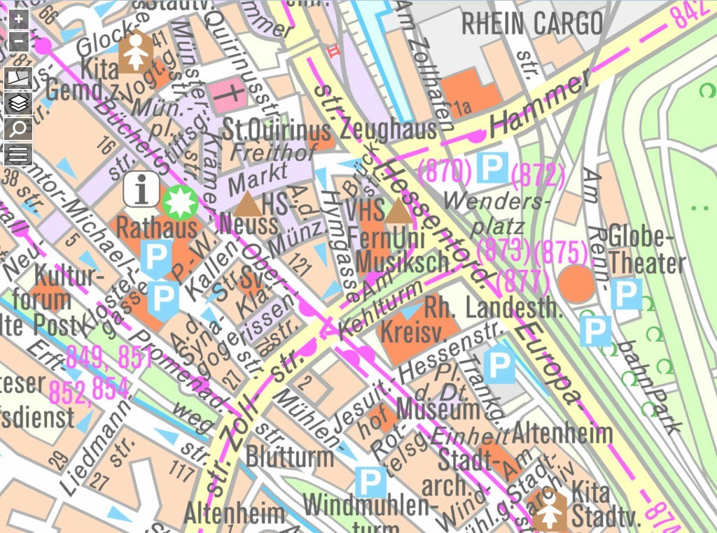 Amtlicher Stadtplan — Neuss am Rhein