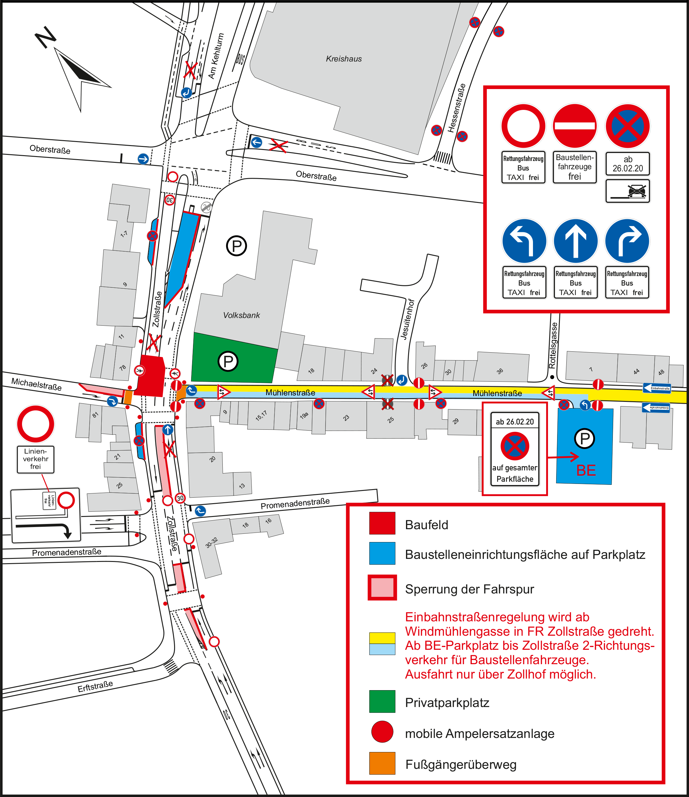 Baustelle Mühlenstraße (Detailansicht)