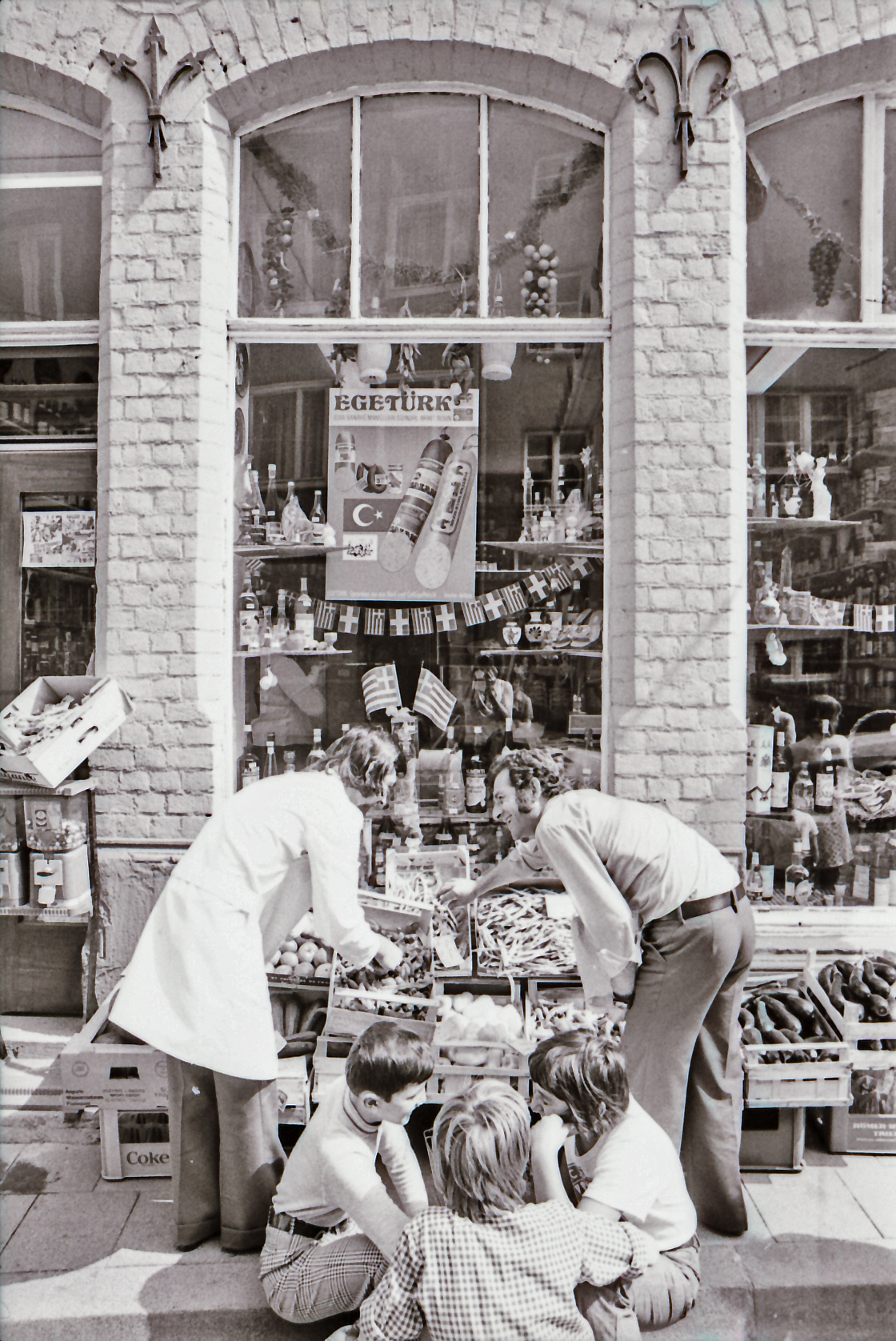 Türkisches Lebensmittelgeschäft in der Münsterstraße, 1974