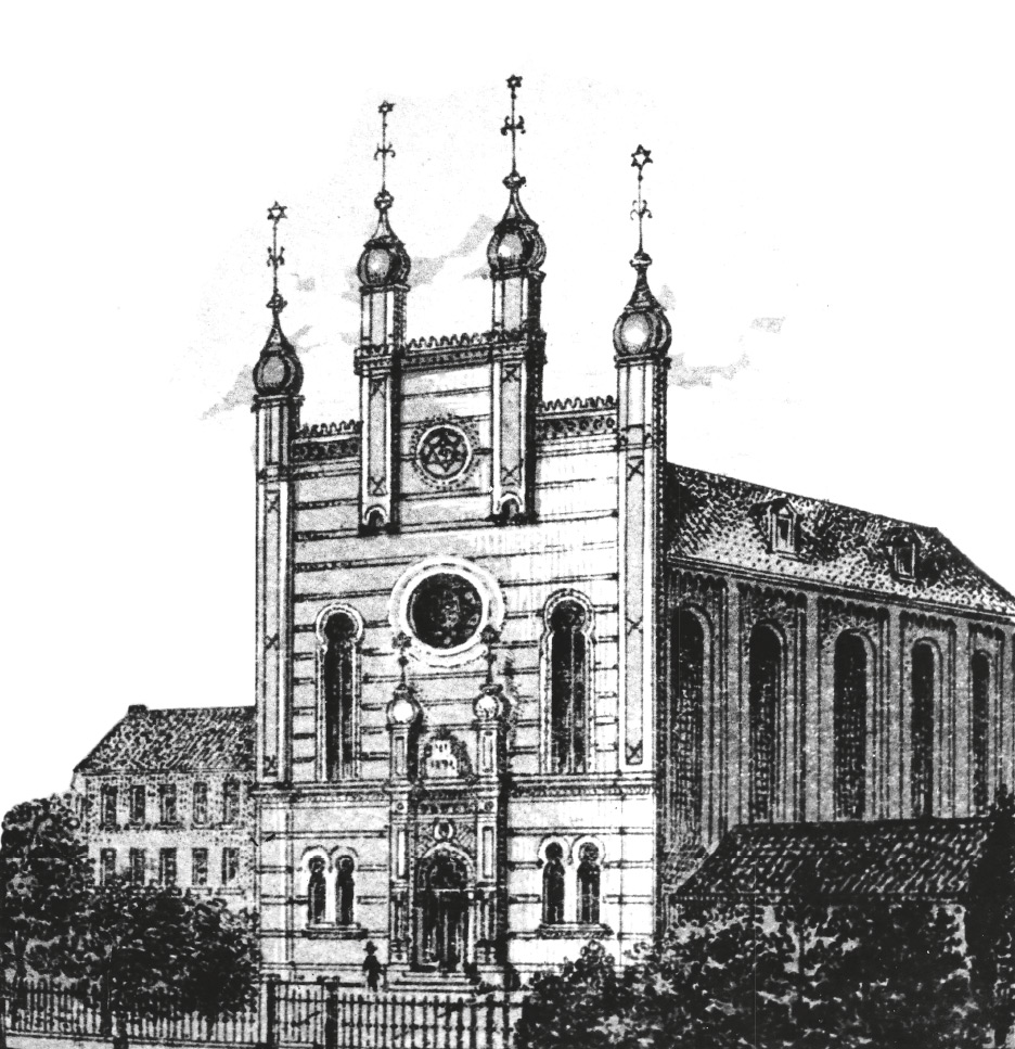 Ansicht der Synagoge an der Promenadenstraße