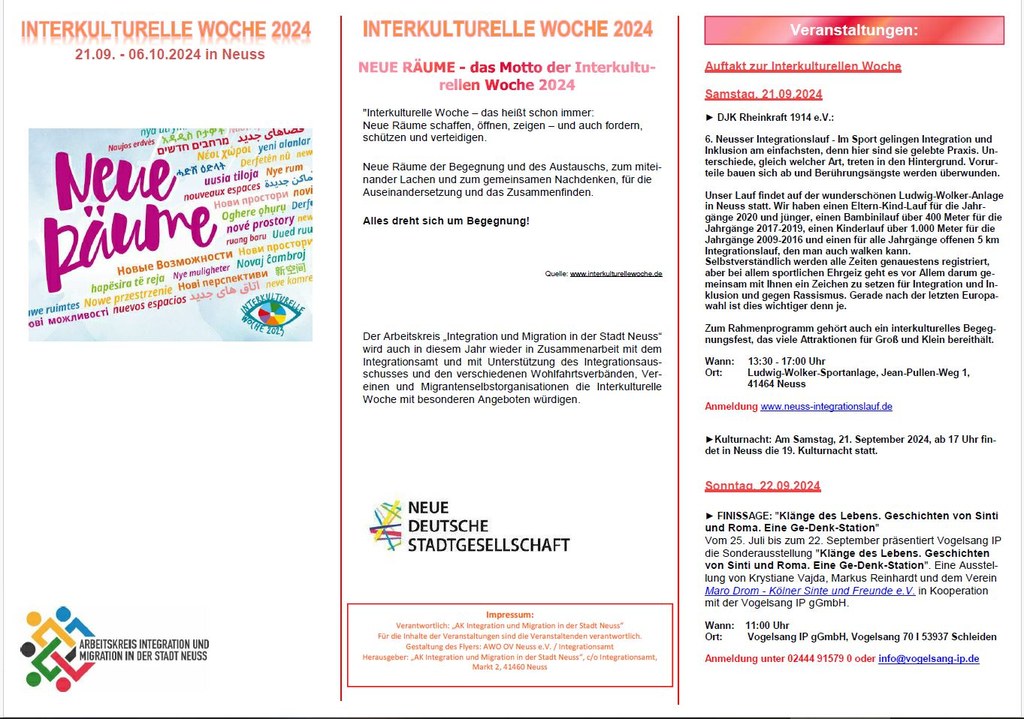 Interkulturelle Woche 2024 in Neuss