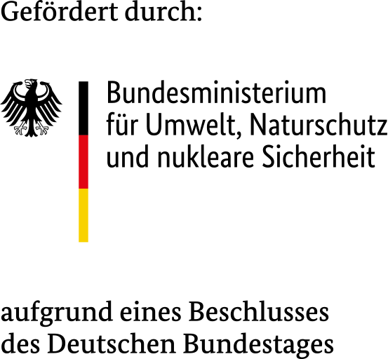 Fördererlogo: Bundesministerium für Umwelt, Naturschutz und nukleare Sicherheit