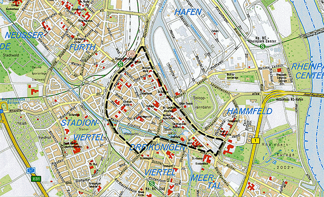 Bild: Karte Umweltzone (kleiner) — Neuss am Rhein