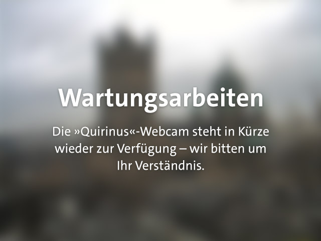 Webcam »Quirinus«: Wartungshinweis